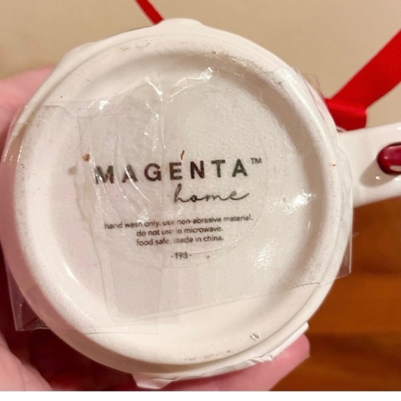 NWT-Beautiful Magenta Home Christmas House Creamer and Sugar Holder with Spoon. - Picture 6 of 6